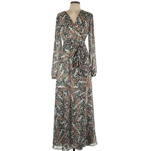 Butterfly Chiffon Wrap Dress  - Hutch/Anthropologie , Large Warp Dress